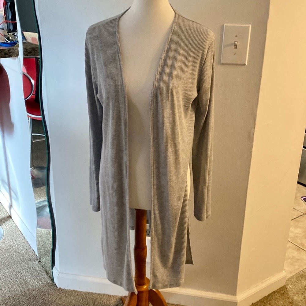 CARDIGAN SWEATER WITH SIDE SLITS